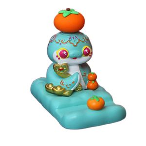 LITUILI Bức tượng Tượng Rắn hoạt hình Rắn hoàng đạo Đồ nhựa thủ công Giá đỡ điện thoại hình rắn Trang trí bàn Dễ thương Giá đỡ điện thoại di động Đồ trang trí năm mới