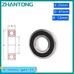 ZHANTONG 2PCS 6000RS 6001RS 6002RS 6003RS 6004RS 6005RS Deep Groove Ball Bearing 6000 6001 6002 6003 6004 6005 6006 2RS RS Bearings