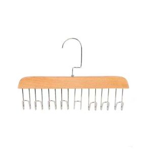 8 Hooks Hanger Solid Wood Hanger Woman Bra Hanger Man Belt Tie Hanger Durable Vest Bag Hanger