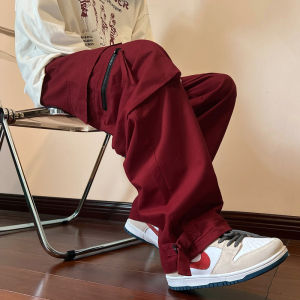 Baggy Cargo Pants For Men Plus Size High Waist Loose Wide Leg Trousers