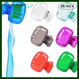 [Green Cindy] ที่ครอบแปรงสีฟันแบบพกพาที่หนีบตัวป้องกันแปรงสีฟันแบบพกพา