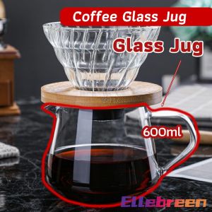 Household Glass Coffee Jug Hand Brewed Coffee Maker Teapot