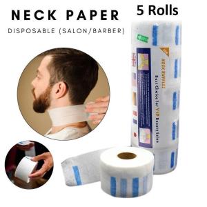 5 Rolls Professional Barber Disposable Neck Tissue Neck Paper Hair Cutting for Salons and Barbershop Hair Tools