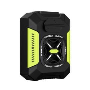Portable Waist Mounted Cooling Fan Builtin LED Light Carbon Steel Clip with 5000mAh Power Supply for Sports Couriers