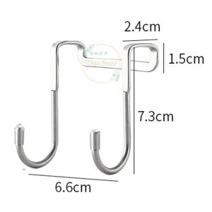 HÀNG CÓ SẴN - Móc Inox 304 Treo Áo Khoắc Đồ Dùng Nhà Bếp Hình Chữ S Đôi Gắm Cửa Tủ