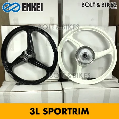 Enkei Full Chop Sport Rim 3 Batang White/Black (LC135/Y125Z/Y15ZR/RS150R)