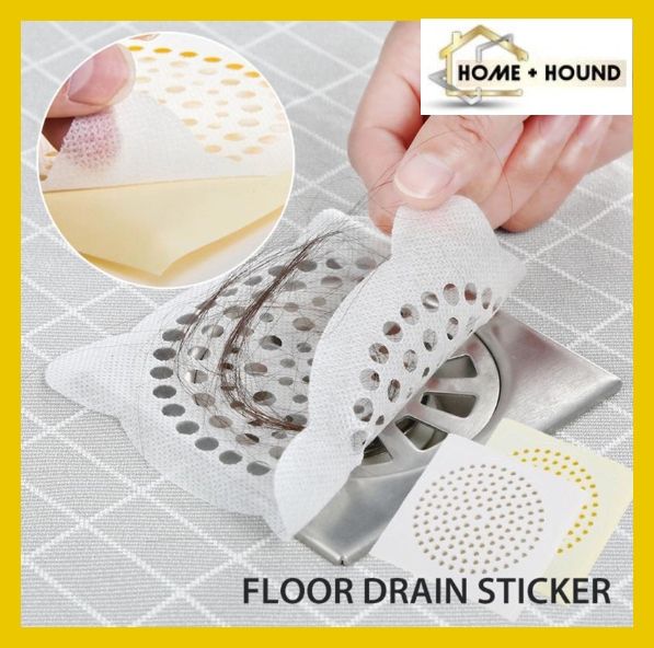 Sticker Sewer Home+Hound 10Pcs Disposable Floor Drain Sticker Sewer Filter Hair ...