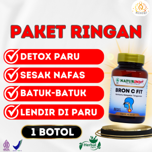 Obat Gurah Paru Detox Lendir Pernafasan Batuk Sesak Nafas Asma Herbal Bron C Fit Naturindo