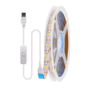 5V USB LED Strip Light with Switch for Home Decoration 2835 60LEDs/m Waterproof Tape TV Backlight 1M 2M 3M 5M Ribbon Diode