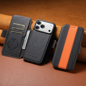 new SUTENI Faux Leather Wireless Charging Card Holder Stand Wallet Magnetic Flip Cover Phone Case For iPhone 17 Pro Max 16 15 14 13 hot