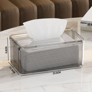 Desktop tissue box. Simple and transparent. Home living room and restaurant tissue box. Napkin storage box