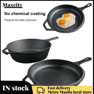 Heavy-Duty 10 Inch Cast Iron Skillet with Non-Stick Surface for Frying Searing and Baking