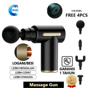 SCUDOS Alat Pijat Elektrik 4 in 1 Alat Pijat LCD Display Massage Gun Getar Terapi Otot Therapy Massager Gym Pembentuk Otot Electric GAGALU