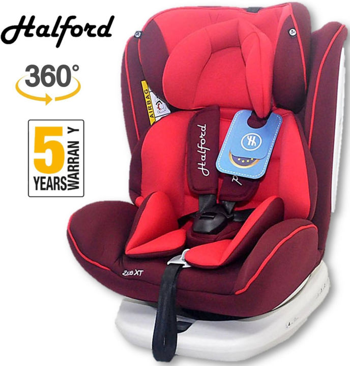 Halford Zeus 360 Spin Car Seat Isofix Red Lazada