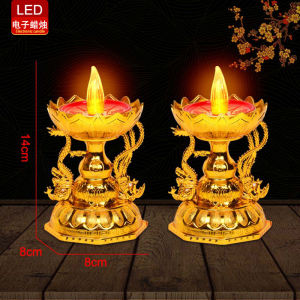 NẾN CẶP LONG PHỤNG NẾN CHẠY BẰNG PIN ĐỂ BÀN THỜ ÔNG ĐỊA NẾN ĐỂ BÀN THỜ CHẠY BẰNG PIN KHÔNG KHÓI