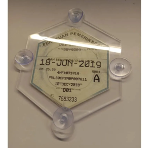 Lorry Roadtax Holder Double Layer Acrylic with 4 Suction Cups Puspakom Inspection JPJ Road Tax Rotex Roadtex Casing Cover