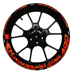 สำหรับคาวาซากินินจา400 250 650 1000รถจักรยานยนต์สติกเกอร์ไฟติดแกนล้อด้านหน้าและด้านหลังสะท้อนถึงสติกเกอร์แสงพอดีกับ1000นินจา400คาวาซากิ