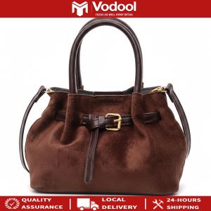 Women Faux Suede Retro Shoulder Bag Hobo Handbag for Travel and Work with Adjustable Strap