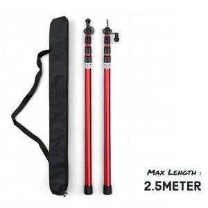 2.5Meter Adjustable Tent Poles Heavy Duty Telescoping Aluminum Tarp Rods Awnings Canopy Shelter Outdoor Rainfly Portable