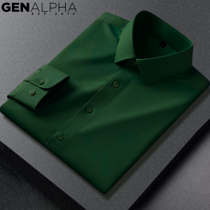 Áo sơ mi nam dài tay GEN ALPHA chất vải lụa Thái cotton mềm mịn thoáng mát thỏa mái GEN456