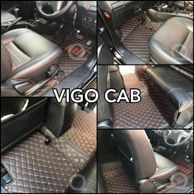 (รับประกัน2ปี+แถม3) พรม6D VIGO CAB วีโก้ แคป เต็มคัน XPE2ชั้น รุ่นหนา ตรงรุ่น - พรมรถยนต์​ QUARK ของแท้