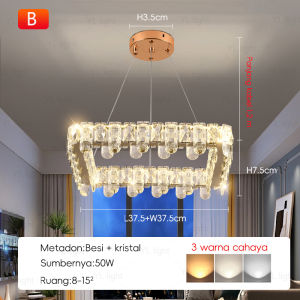 Lampu kristal baru yang kreatif ruang tamu lampu gantung dekoratif lampu ruang makan lampu ruang makan lampu ruang makan modern sederhana