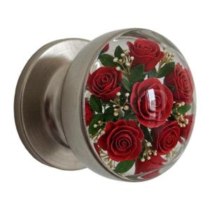 Artistics Crystals Resin Door Knob With Florals Designs Nature Inspire Handcraft Bedroom Decoration for Home Improvement