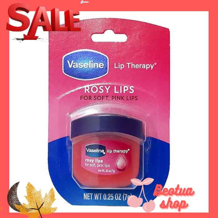 Hũ son dưỡng môi Vaseline Lip Therapy Rosy Lips 7g giúp dưỡng môi không bị khô ngay cả thời tiết rét. bổ sung các dưỡng chất thiết yếu cho bờ môi căng mọng và tràn đầy sức sống