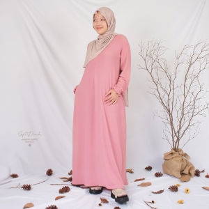 SAWVA | WAHDA Casual Long Dress Daily SOFTPINK