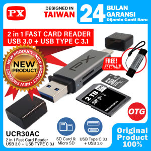 Card Reader USB 3.0 Type C Micro SD High Speed OTG 2 in 1 PX UCR30AC