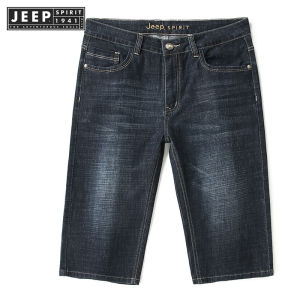 Jeep Spirit 1941 estd Quần short denim nam với chiều dài năm mảnh quần nam mỏng và rộng vừa vặn