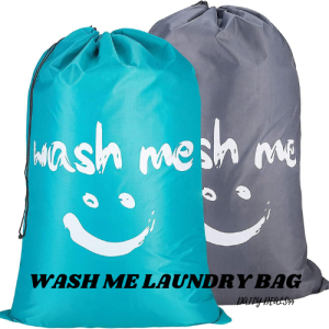 Wash Me Laundry Storage Bag Foldable Nylon Clothing Clothes | Portable Washable Dirty Clothes Organizer Bag. (1pc)