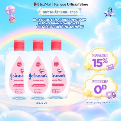 Combo 3 Chai Nước Hoa Cho Bé Johnsons Baby Cologne 125ml/chai (3 mùi)