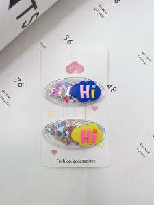 Kids Cute Colorful Glittery Hairclips Baby Fruity Animal Cartoons Hairpins Soft Transparent Quicksand Fashion Hair Accessories