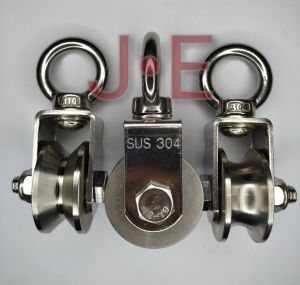 ☑️1pc Swivel 360° Heavy Duty Wire Rope Pulley ( Roller with Ring/Eye Nut) Hanging Wheel