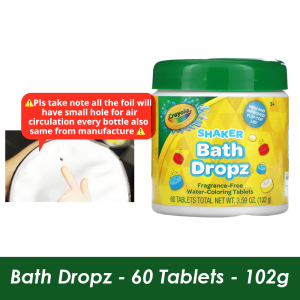 Crayola Color Your Bath Bucket Bomb Multicolored Lemon l Bath Dropz Water-Coloring Tablets l Crayola Bathtub Crayons - USA