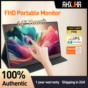 AHXJKA Portable Monitor With Touch function 14-inch 1920*1080P60HZ Ultra-Slim Gaming Monitor With Smart Cover For Switch XBOX PS4 PS5 Mobile Phone/Computer