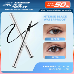 Wardah Eyeliner EyeXpert Optimum Hi-Black Liner - Eyeliner Spidol Waterproof Dengan Warna Intense - Makeup - Eyeliner Waterproof - Eye Makeup - Makeup Mata - Eyeliner untuk Pemula - Eyeliner Pigmented - Makeup
