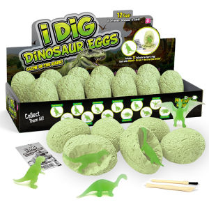 12 Dino Eggs Dig Kit Dinosaur Egg STEM Educational Toy Archaeology Excavation Easter Gift Gems Glow in dark children day gift
