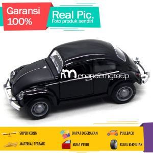 Diecast Miniatur Mainan Mobil Klasik VW Beetle Kodok Besi Metal Buka Pintu