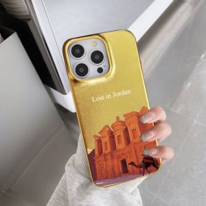 Customized Letter Glitter PU Leather Case For Iphone 13 12 15 14 16 Pro Max 15 16plus Case Hard Metallic PU Cover Lost in Jordan