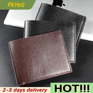 PkYeG Mens Wallet Leather Men Wallets Premium Product Artificial leather Wallets for Man Short Black Walet Portefeuille Homme