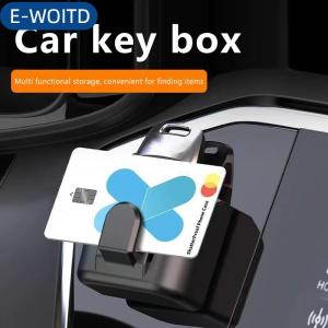 E-WOITD Giá treo chìa khóa ô tô hộp đựng đồ nội thất xe hơi dụng cụ sắp xếp trên bảng điều khiển giá gắn bằng keo dán phù hợp với mọi loại xe