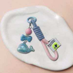 Bayar Di Tempat - Gantungan Kunci Paus Kecil lucu / Premium Quality Key Chain / Gantungan Handphone Dolphin / Phone Strap Warna-warni