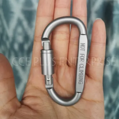 Matte Carabiner Lock D Shaped Climb Ring Camping Locking Hook Key Climbing Tools Aluminium Hang Buckle Clasp Clip Quickdraw Shape