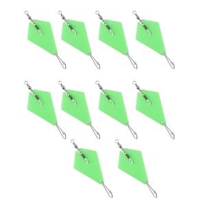 10Pcs Fishing Clip Rotating Pin Swivels Snapping Connector Luminously Triangular Plate Fishing Accessories Enduring