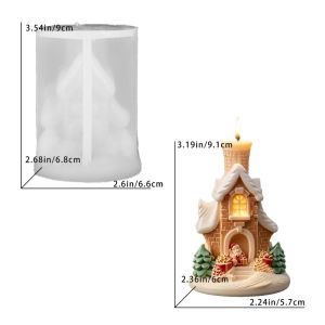 CHENJIE Silicone Khuôn làm đồ trang trí Giáng sinh Đa năng Tự làm Khuôn thạch cao nhựa epoxy Cây thông Noel Chống dính Khuôn làm nến Đồ trang trí nhà cửa