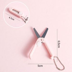 Retractable Mini Folding Scissors Cute Portable Clipper DIY Cutter Stationery