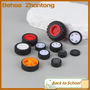 Behoo 10pcs PC Đồ chơi bánh xe cao su rim lốp DIY mini công nghệ 4WD đầy màu sắc lốp lỗ