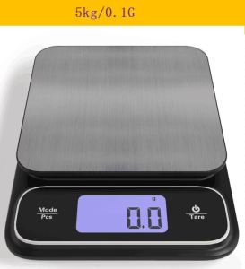6kg/0.5g Waterproof Rechargeable Coffee Drip Scale Digital Scale Digital LED Display Kitchen scale No battery required waterproof can weigh seafood